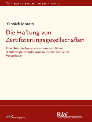 cover image of Die Haftung von Zertifizierungsgesellschaften